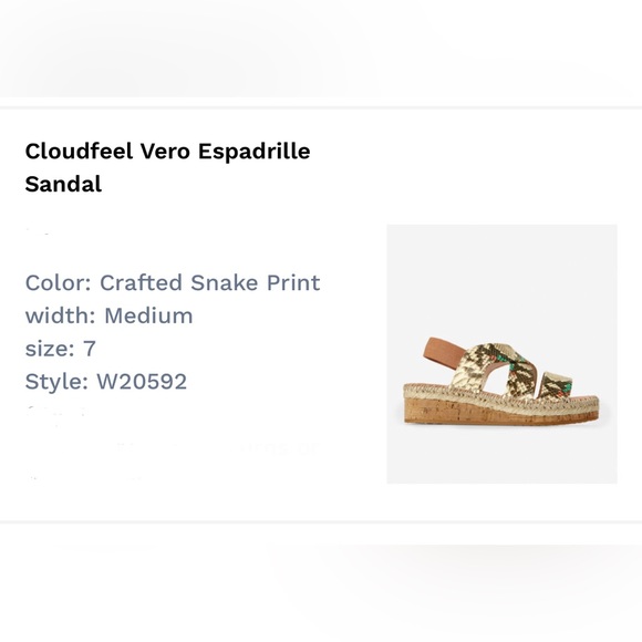 Cole Haan Cloudfeel Vero Espadrille sandal in crafted snake print - Picture 6 of 6